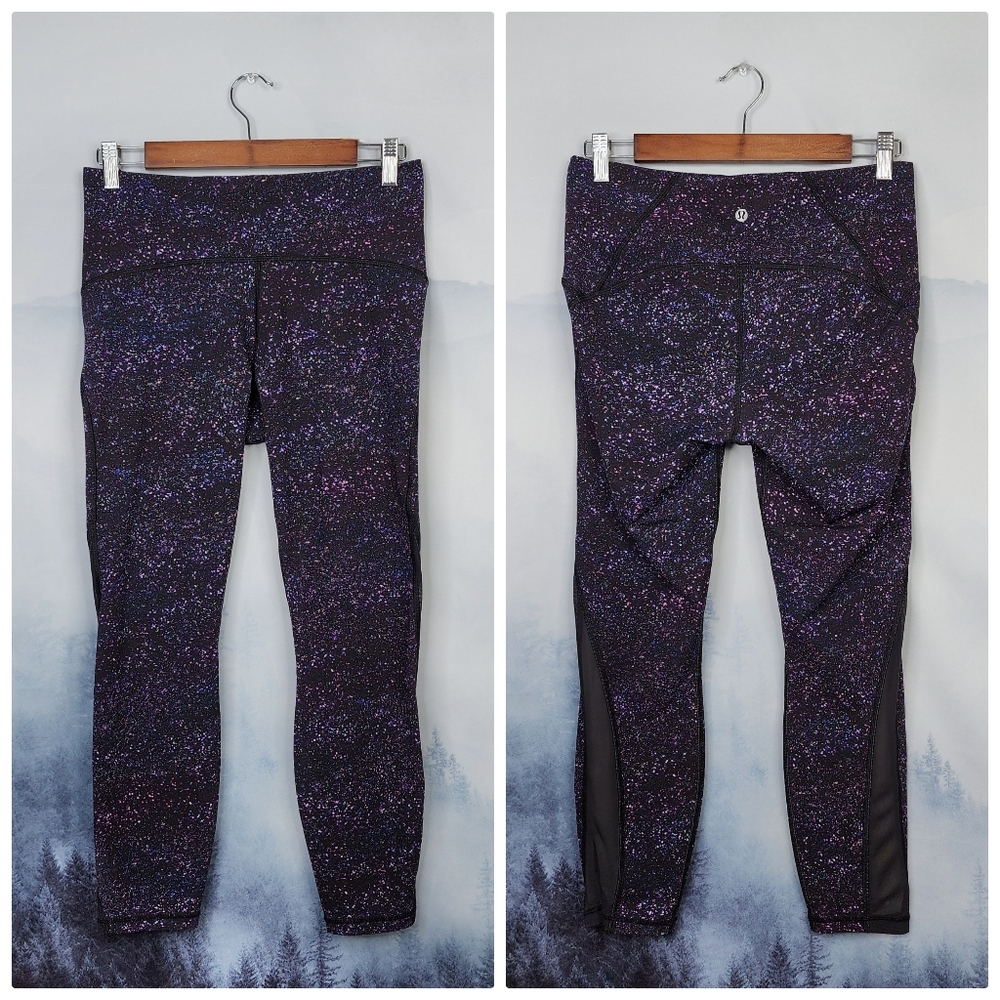 Lululemon Train Times 7/8 Pants Crystalline Multi / Black Women's Size 10